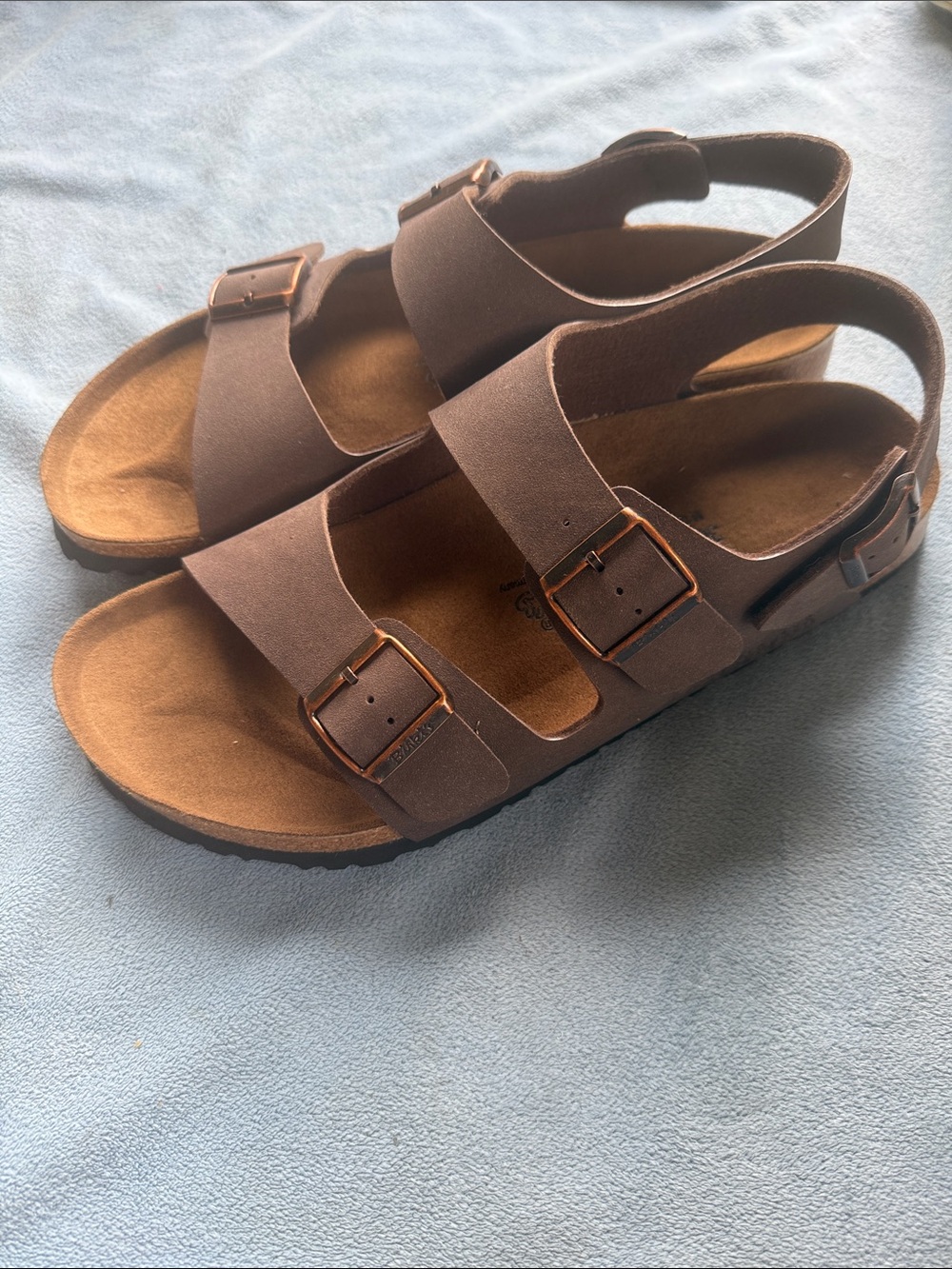 Men’s brown Birkenstock sandals
